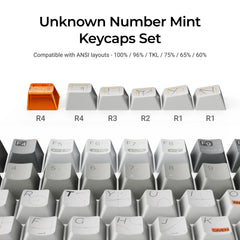 Unknown Number Mint - Cherry Profile Dye-Sub PBT Full Keycap Set