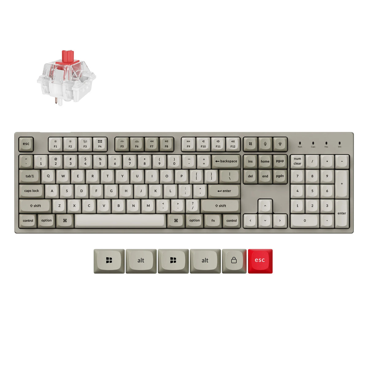 Keychron C2 Pro 8K QMK Wired Custom Mechanical Keyboard